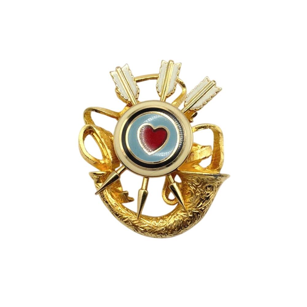 Joan Rivers Hunting For Love Arrows Brooch 1.3”